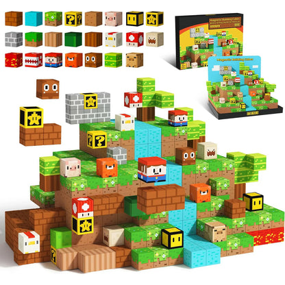 mario magnetic building blocks 100 pieces